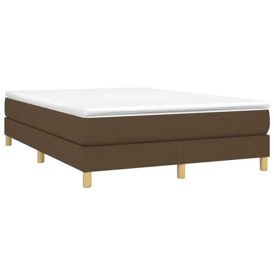 Sommier à lattes de lit avec matelas Marron foncé 140x190 cm - 3