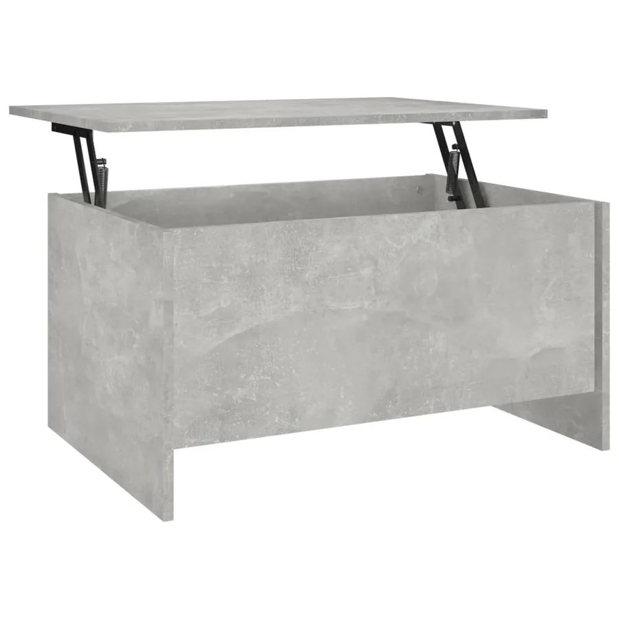 Table basse gris béton 80x55,5x41,5 cm bois d'ingénierie - 2