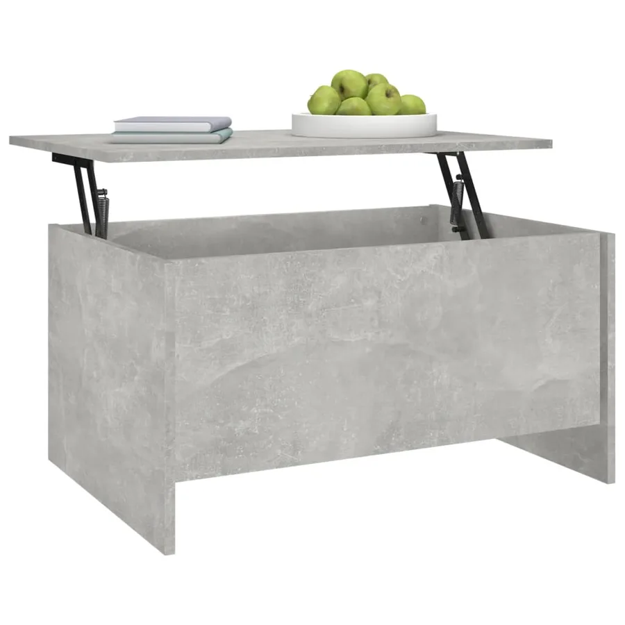 Table basse gris béton 80x55,5x41,5 cm bois d'ingénierie - 6