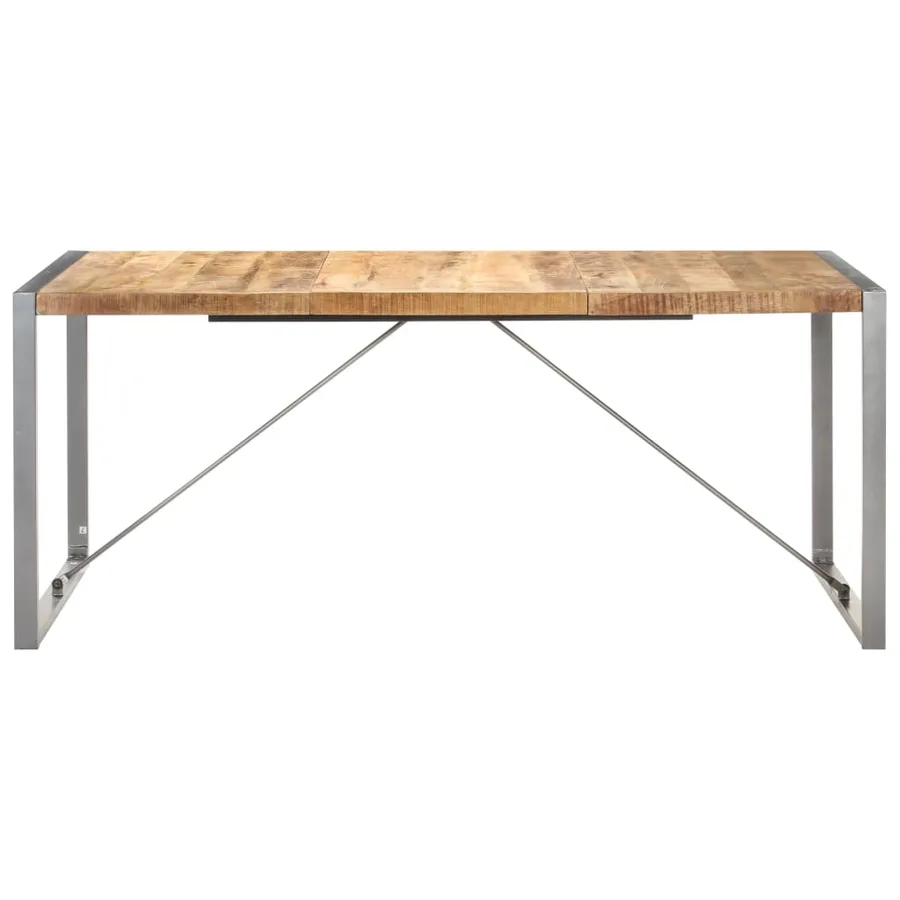 Table à manger 180x90x75 cm bois de manguier massif brut - 2