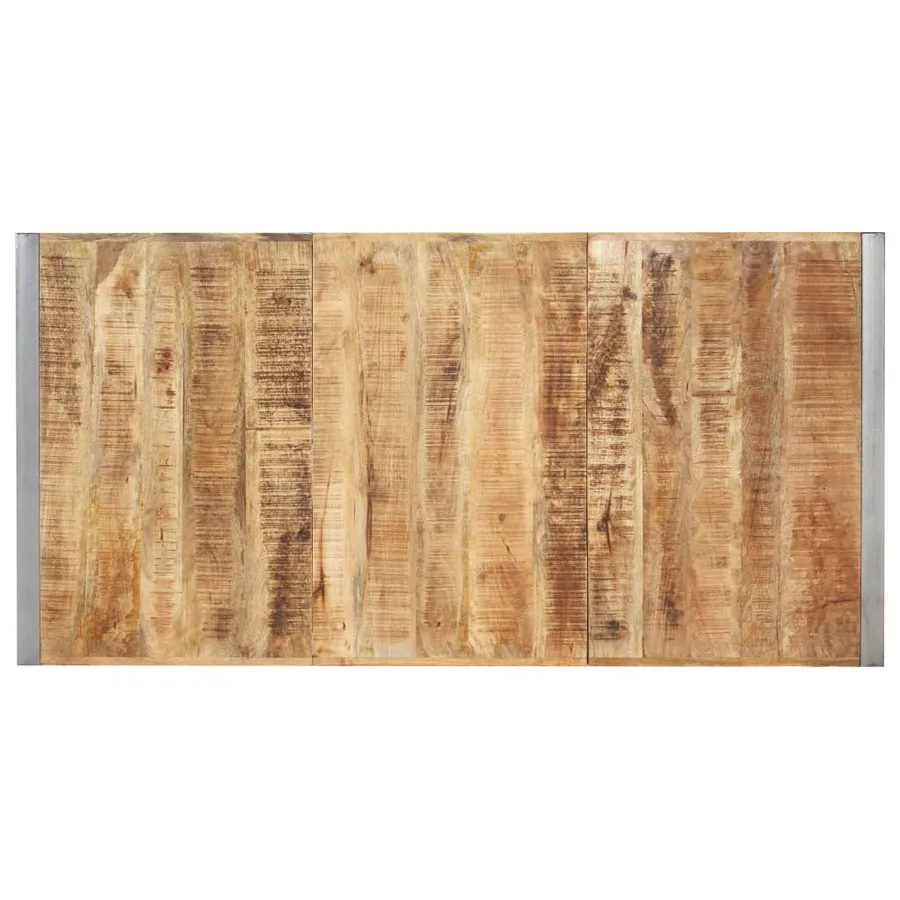 Table à manger 180x90x75 cm bois de manguier massif brut - 4
