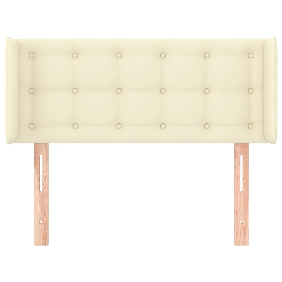 Tête de lit avec oreilles Crème 103x16x78/88 cm Similicuir - 3