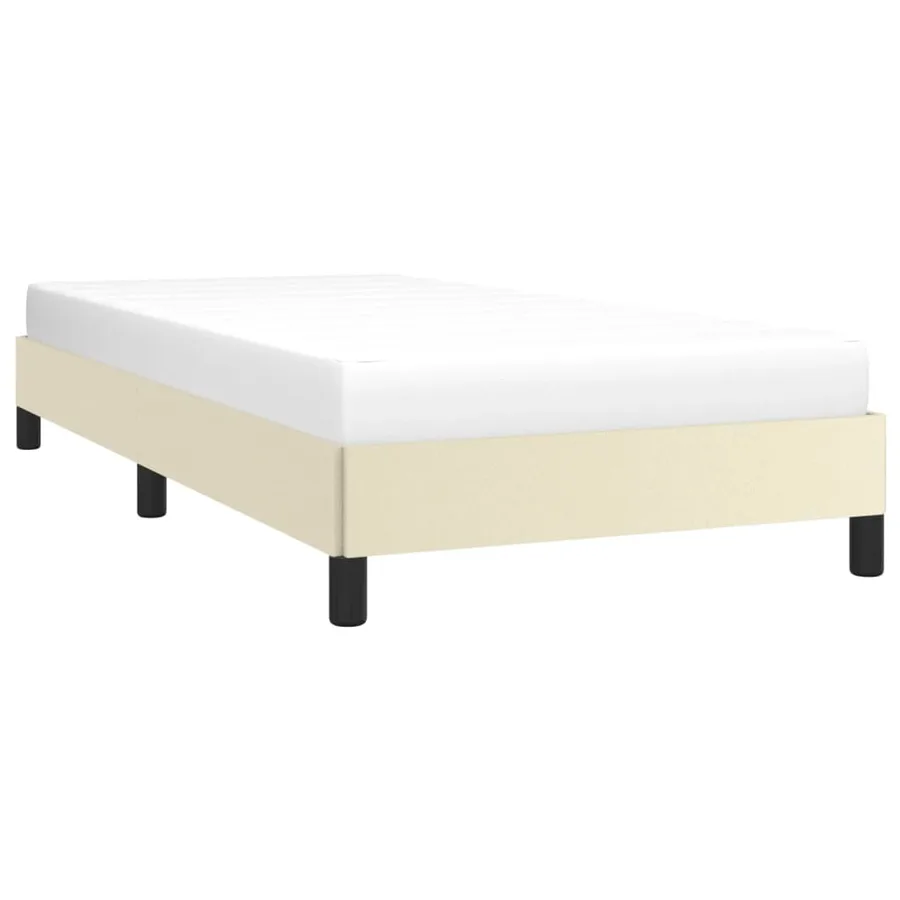 Cadre de lit sans matelas crème 100x200 cm similicuir - 3