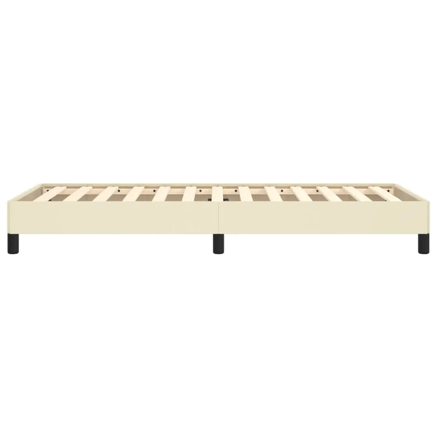 Cadre de lit sans matelas crème 100x200 cm similicuir - 6