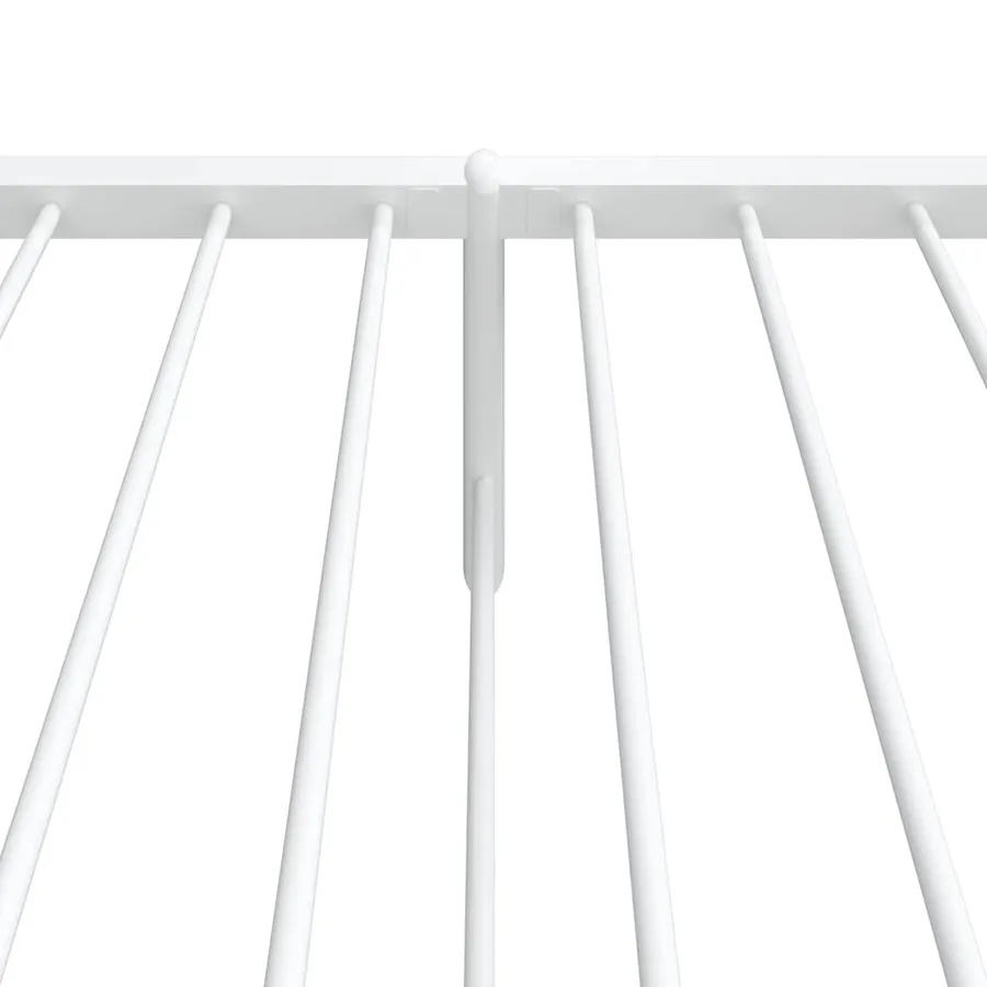 Cadre de lit métal sans matelas et pied de lit blanc 100x200 cm - 9