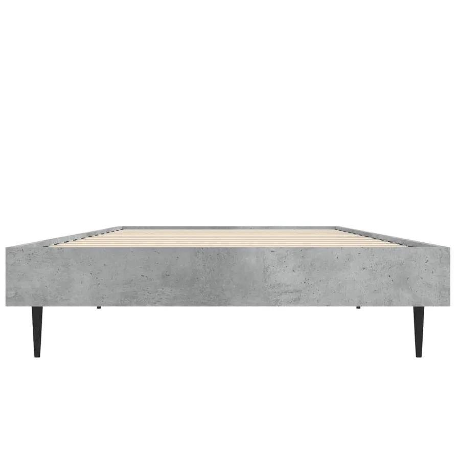 Cadre de lit sans matelas gris béton 75x190 cm - 6