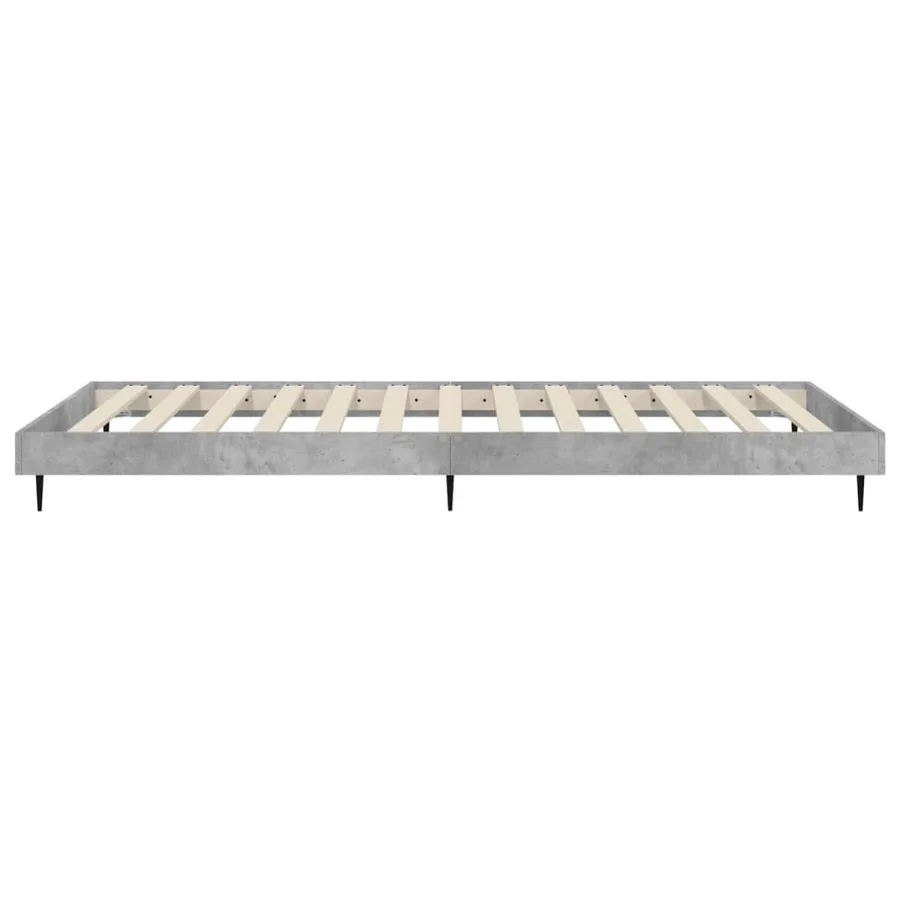 Cadre de lit sans matelas gris béton 75x190 cm - 7