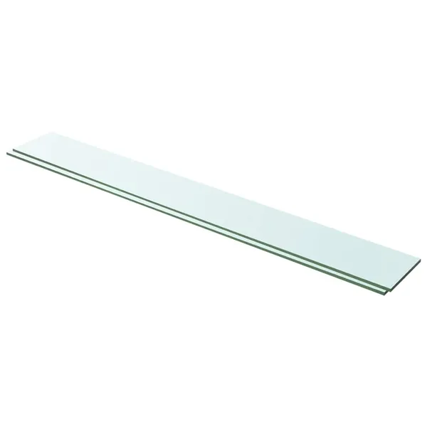 Panneaux d'étagère 2 pcs Verre Transparent 100 x 12 cm