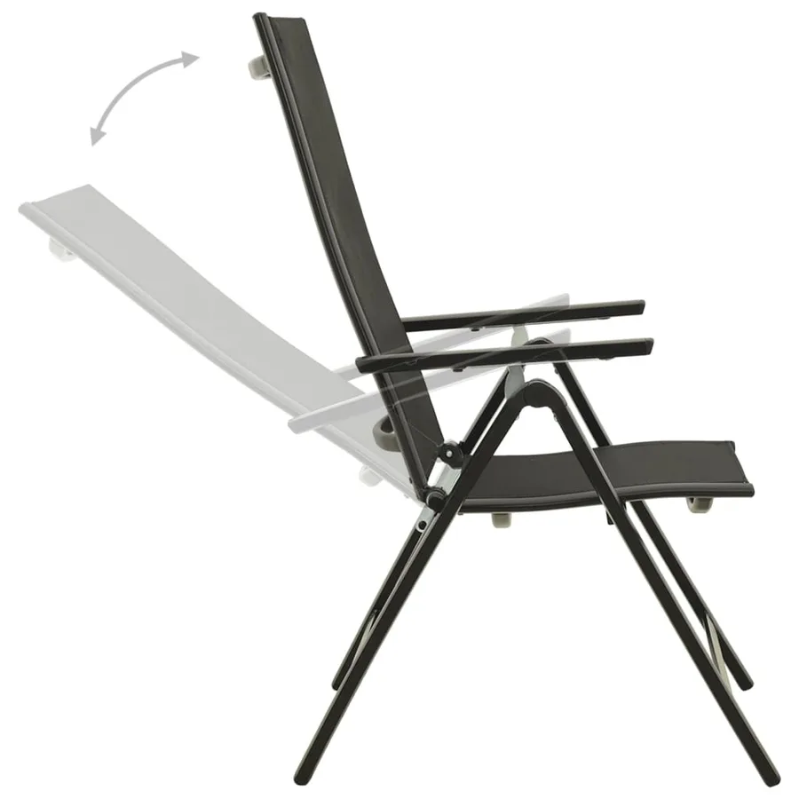 Ensemble de bistro 3 pcs noir et anthracite - 8