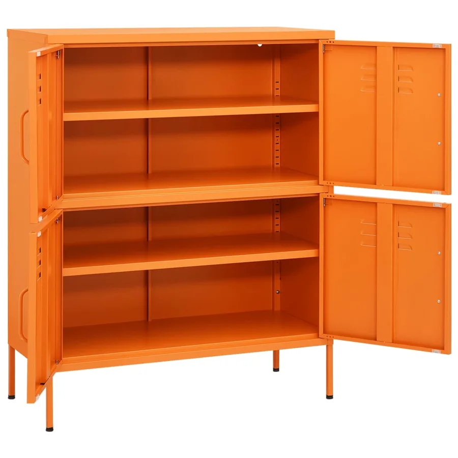 Armoire de rangement Orange 80x35x101,5 cm Acier - 6