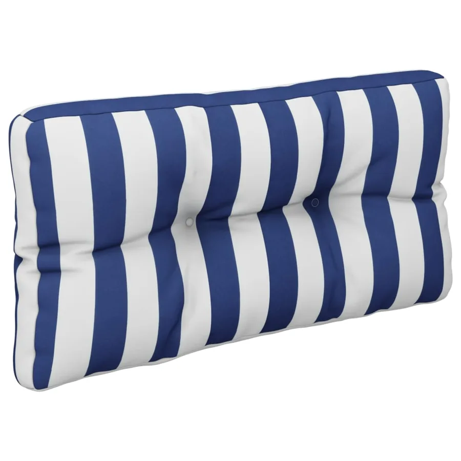 Coussins de palette lot de 2 rayures bleues/blanches tissu - 4