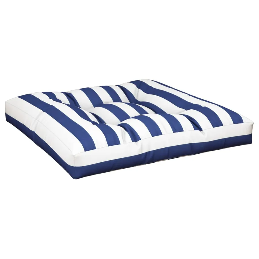 Coussins de palette lot de 2 rayures bleues/blanches tissu - 5