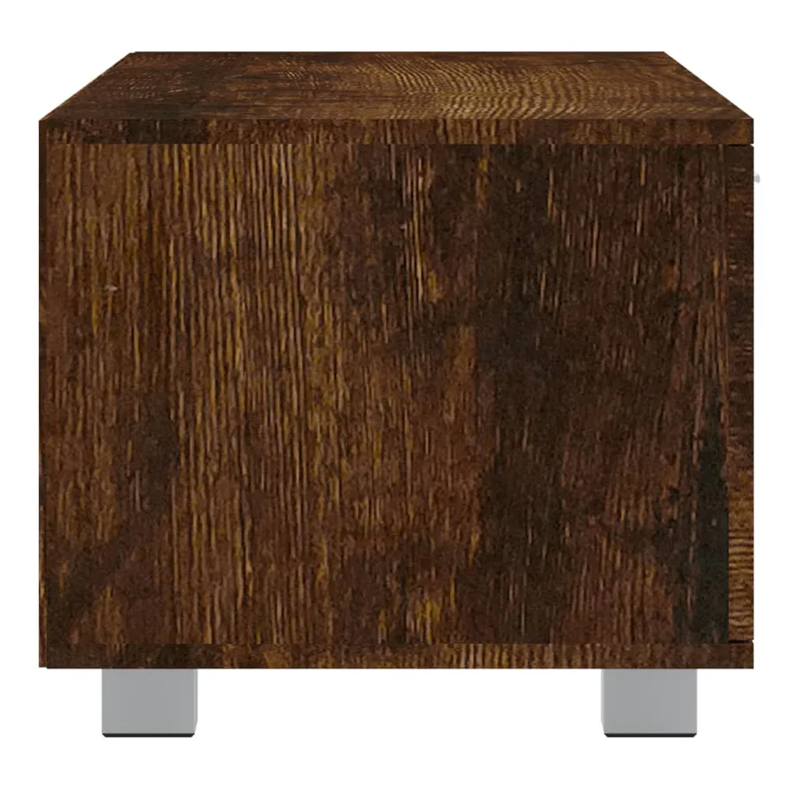 Meuble TV Chêne fumé 140x40,5x35 cm Bois d'ingénierie - 6