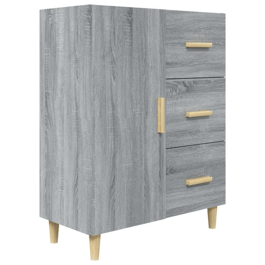 Buffet sonoma gris 69,5x34x90 cm bois d'ingénierie - 2