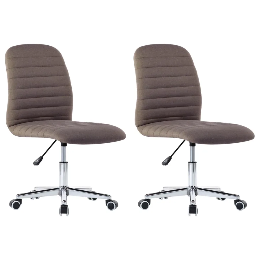 Chaises à manger lot de 2 taupe tissu - 2