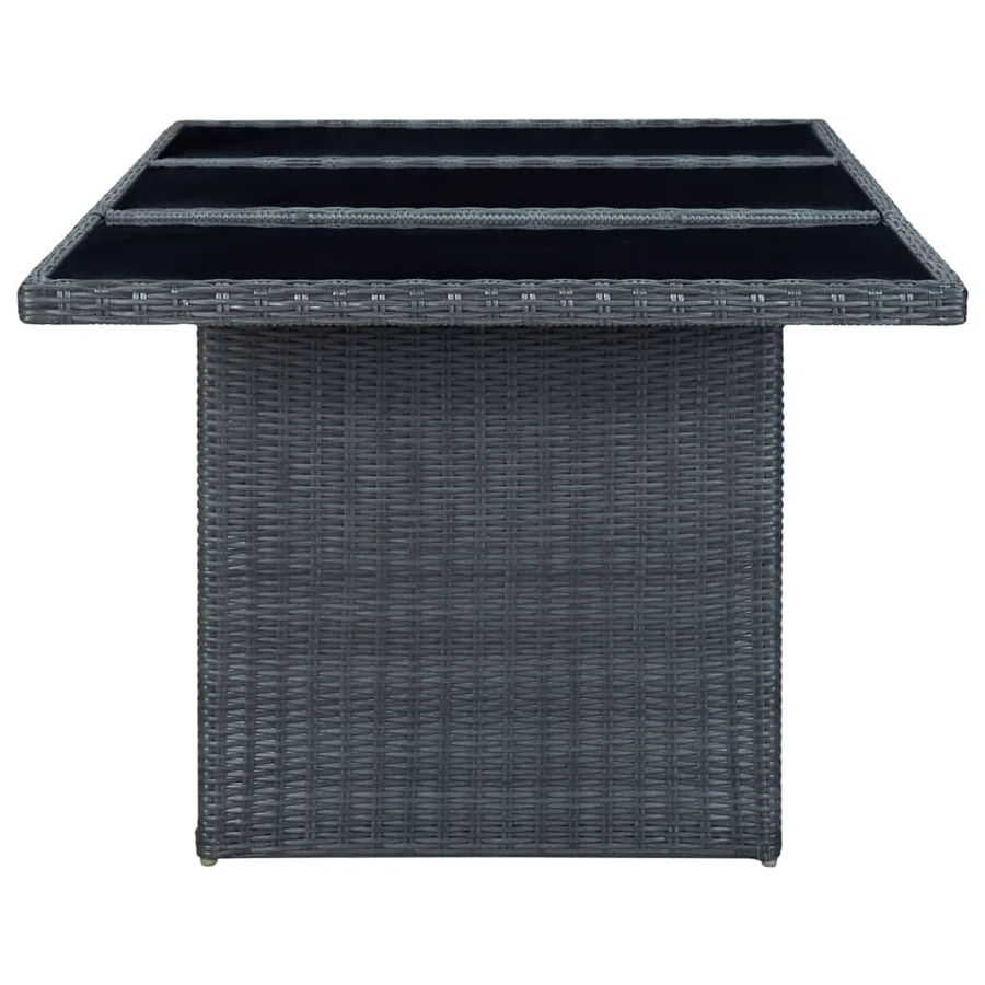 Ensemble à manger d'extérieur 9 pcs et coussins résine tressée - 15