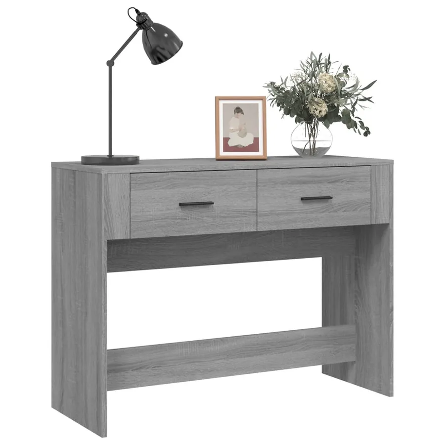 Table console Sonoma gris 100x39x75 cm Bois d'ingénierie - 4