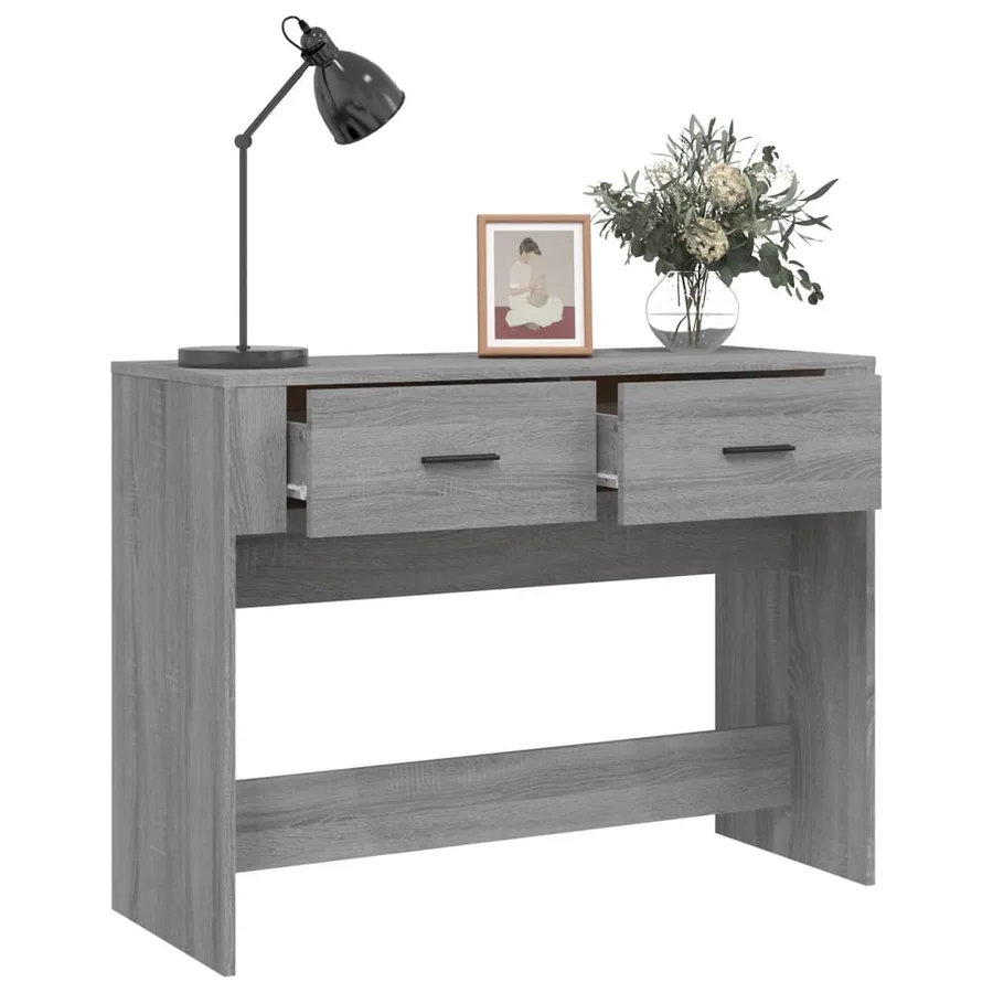 Table console Sonoma gris 100x39x75 cm Bois d'ingénierie - 5