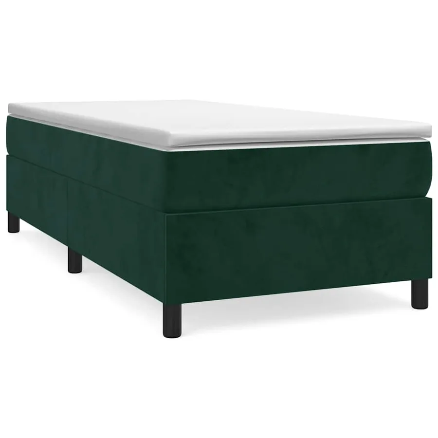 Sommier à lattes de lit et matelas Vert foncé 80x200 cm Velours - 2