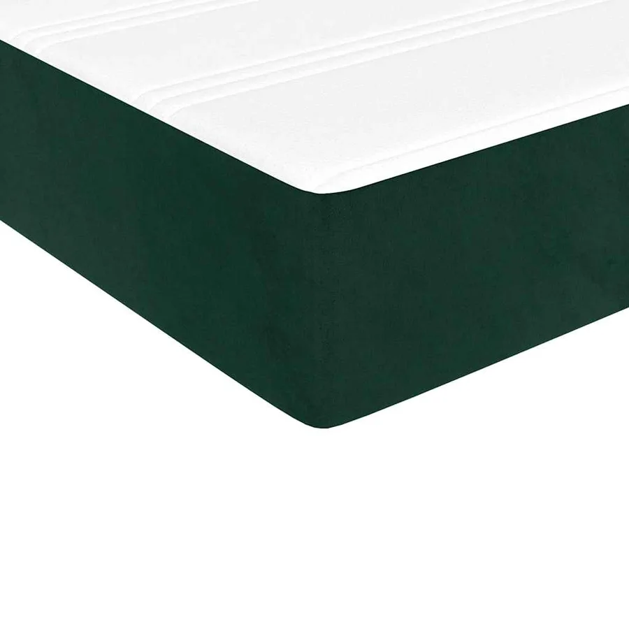 Sommier à lattes de lit et matelas Vert foncé 80x200 cm Velours - 8