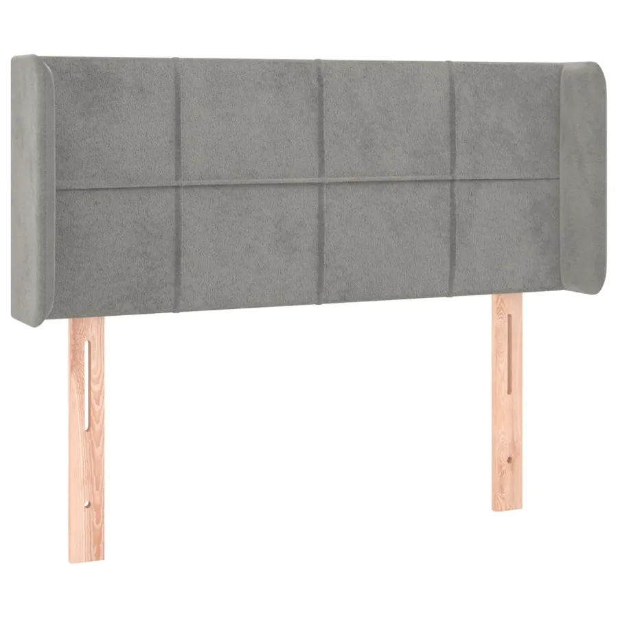 Tête de lit à LED Gris clair 93x16x78/88 cm Velours - 3