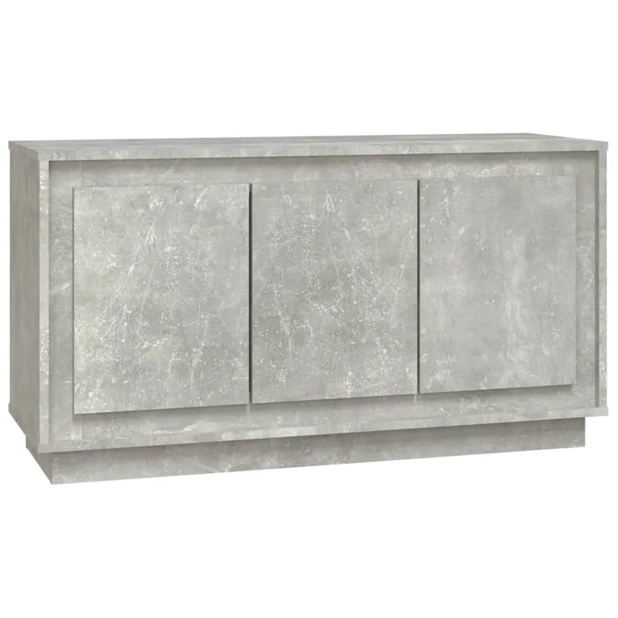 Buffet gris béton 102x35x55 cm bois d'ingénierie - 2