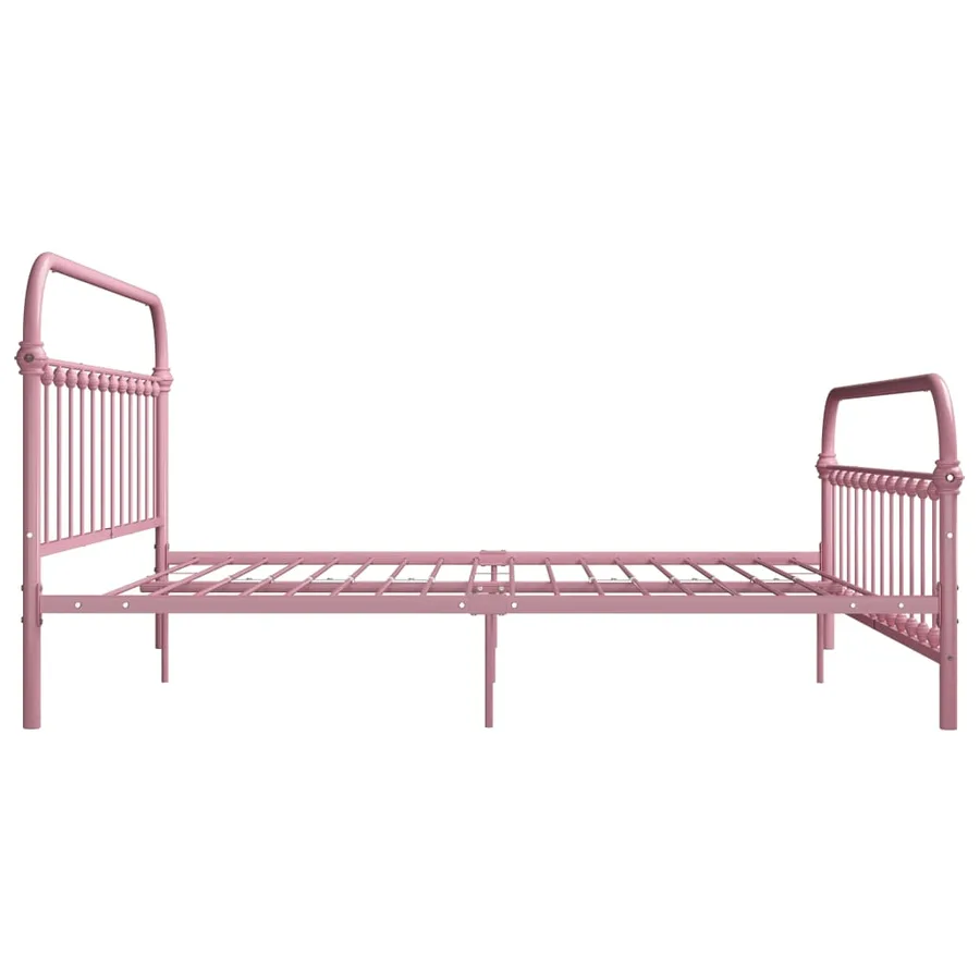Cadre de lit sans matelas rose métal 180x200 cm - 4