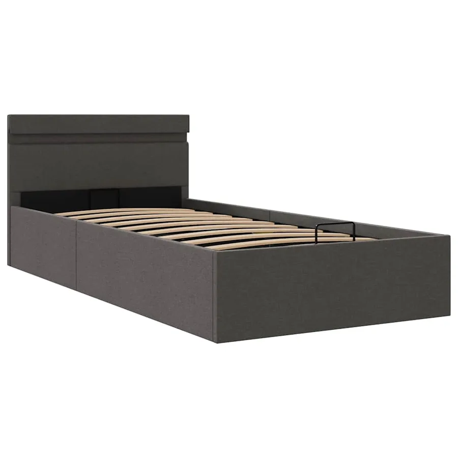 Cadre de lit à rangement hydraulique sans matelas 100x200 cm - 3