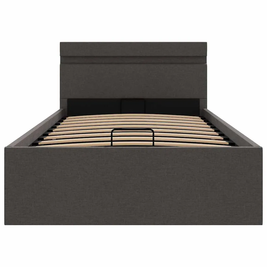 Cadre de lit à rangement hydraulique sans matelas 100x200 cm - 6