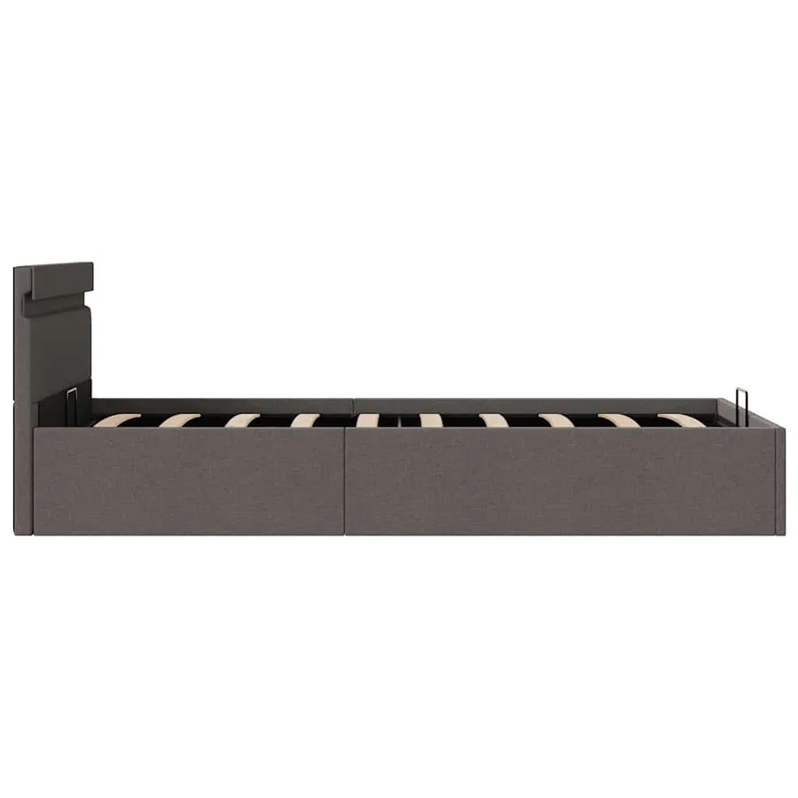 Cadre de lit à rangement hydraulique sans matelas 100x200 cm - 7