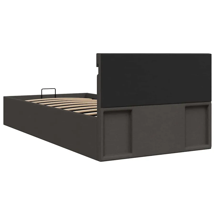 Cadre de lit à rangement hydraulique sans matelas 100x200 cm - 8