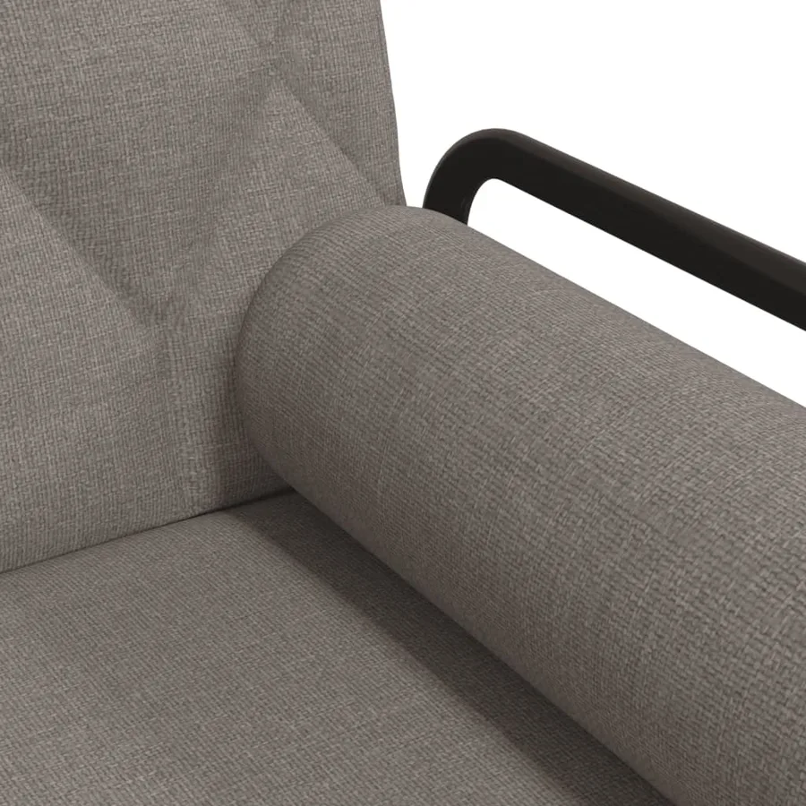 Canapé-lit avec accoudoirs taupe tissu - 10