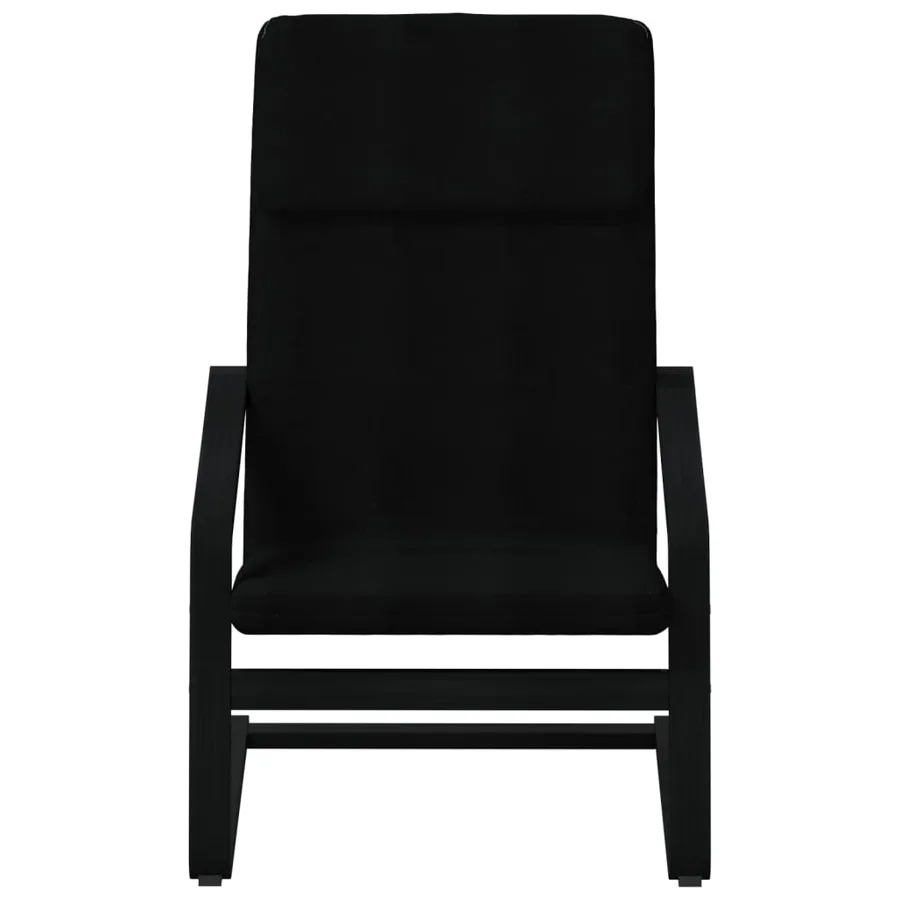 Chaise de relaxation Noir Tissu - 4