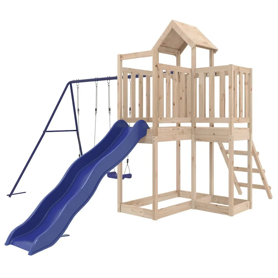 Aire de jeux d'extérieur bois de pin massif - 3