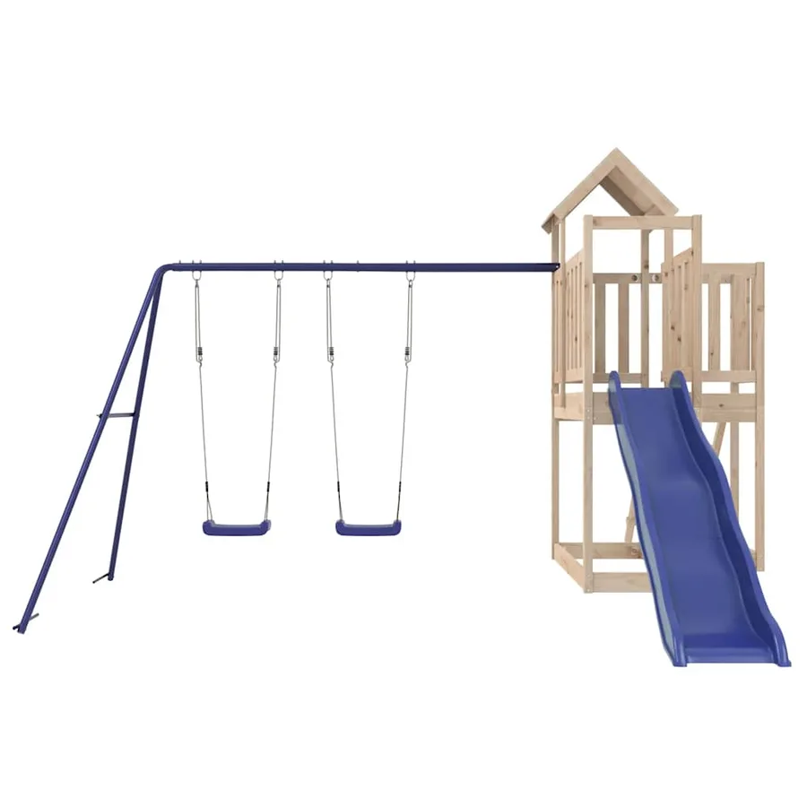 Aire de jeux d'extérieur bois de pin massif - 4