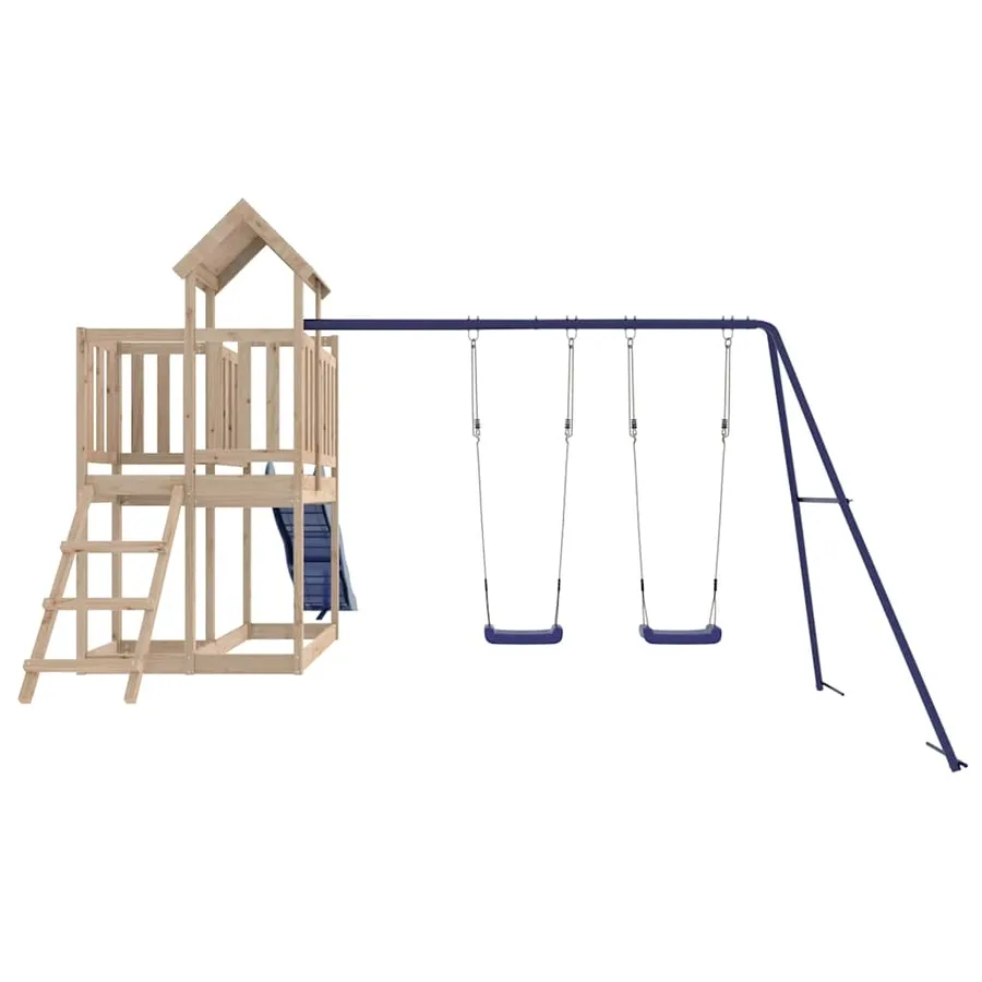 Aire de jeux d'extérieur bois de pin massif - 7