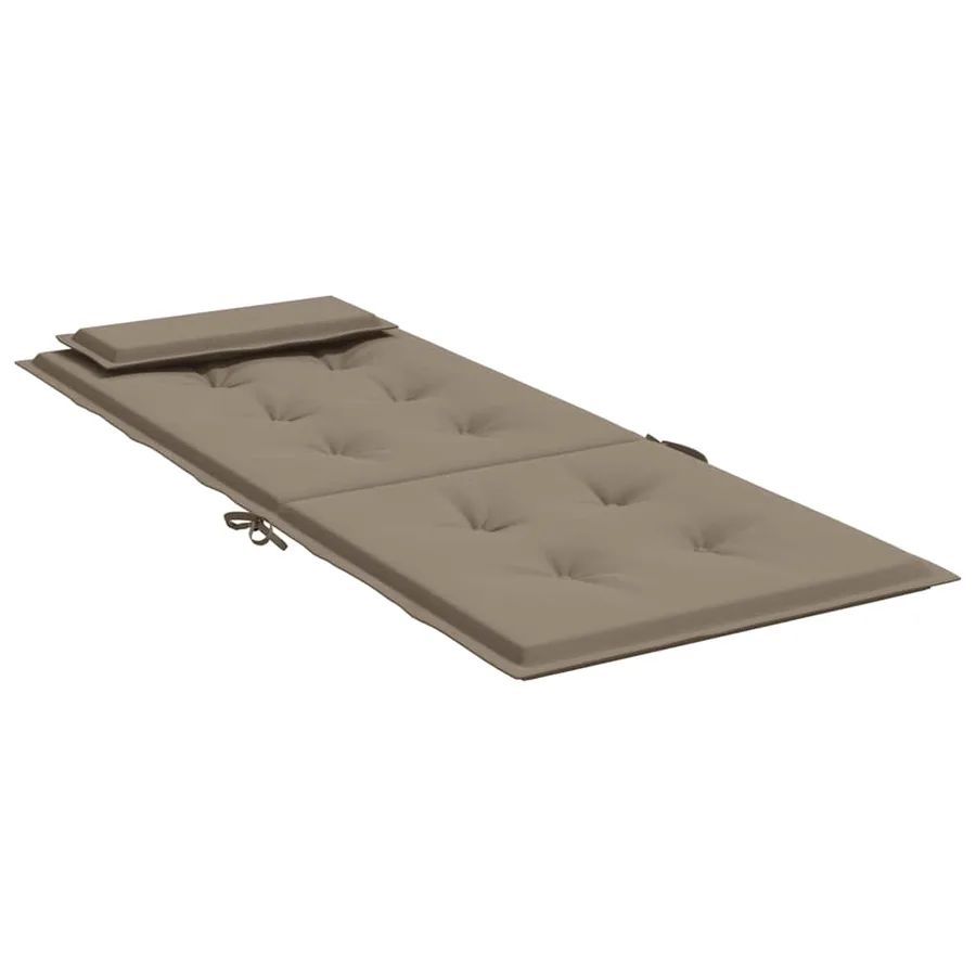 Coussins de chaise à dossier haut lot de 2 taupe tissu oxford - 6