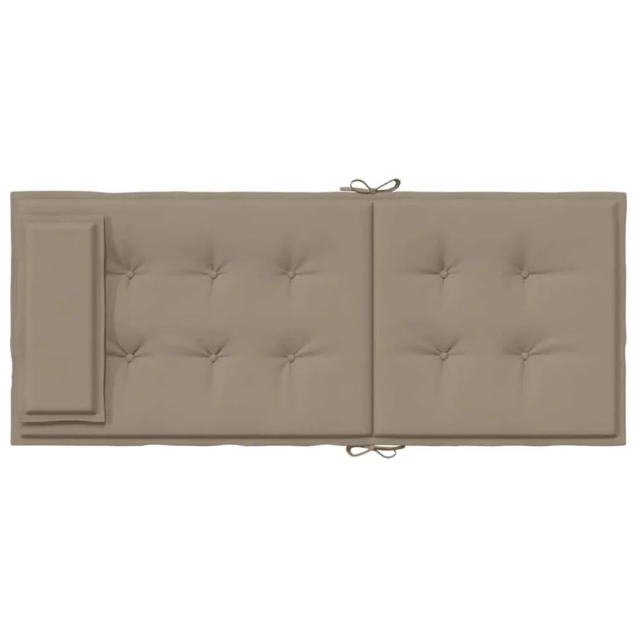 Coussins de chaise à dossier haut lot de 2 taupe tissu oxford - 7