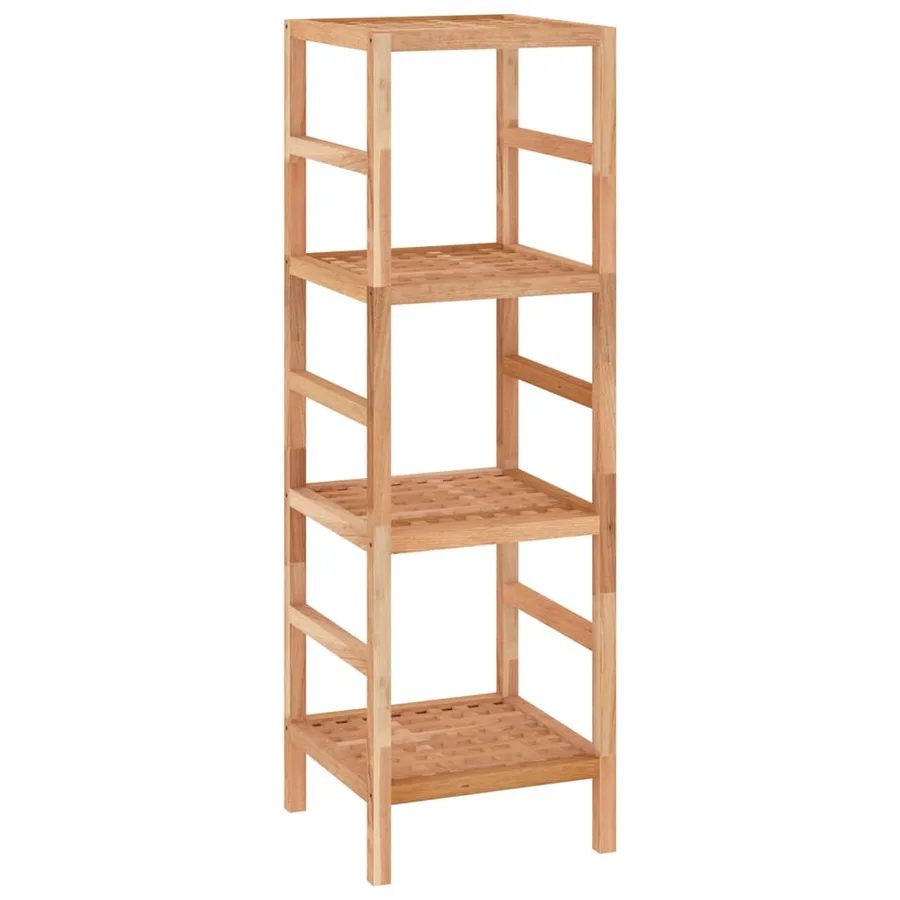 Étagère de salle de bain 35,5x35,5x112,5cm Bois massif de noyer - 2