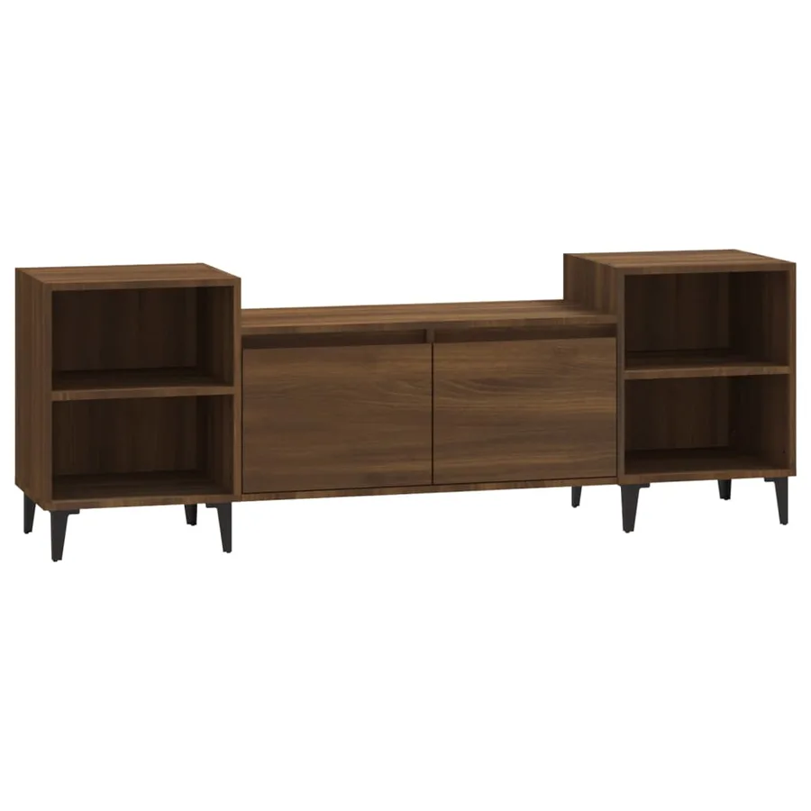 Meuble TV Chêne marron 160x35x55 cm Bois d'ingénierie - 2