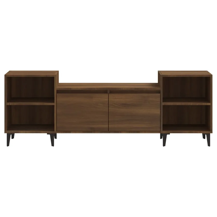 Meuble TV Chêne marron 160x35x55 cm Bois d'ingénierie - 5
