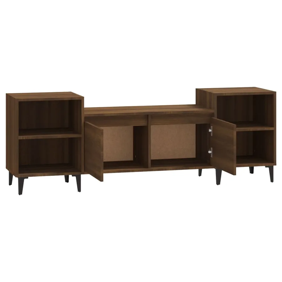 Meuble TV Chêne marron 160x35x55 cm Bois d'ingénierie - 6