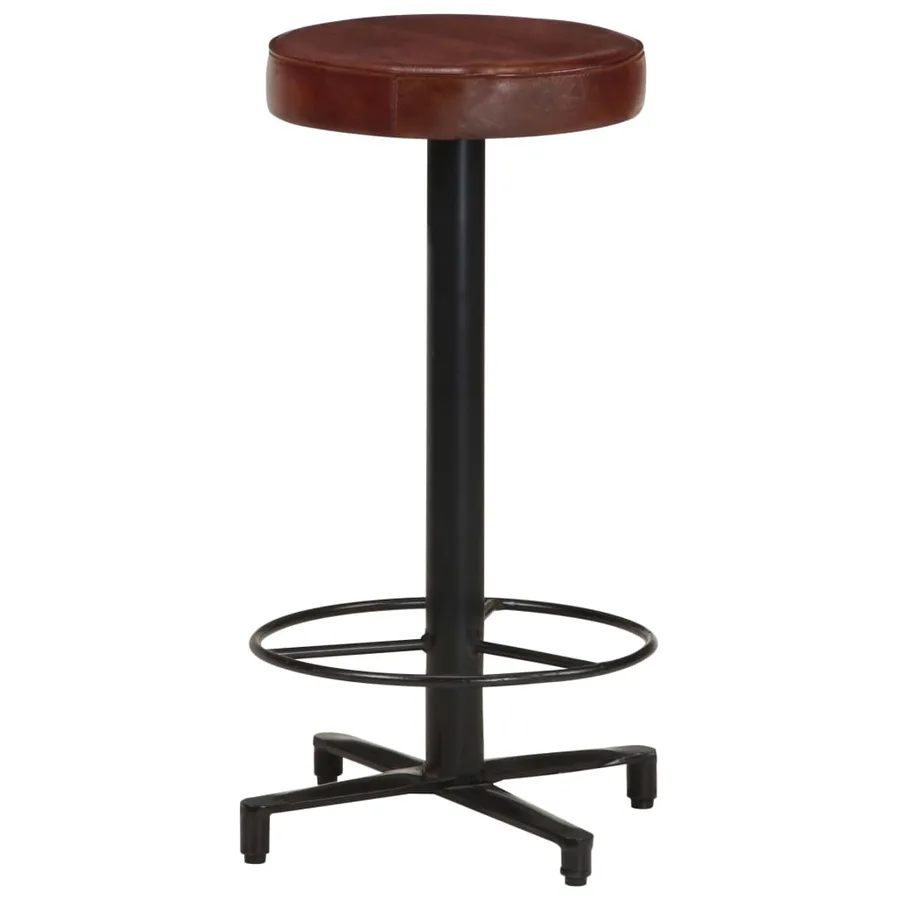 Tabourets de bar lot de 2 66 cm cuir véritable - 2