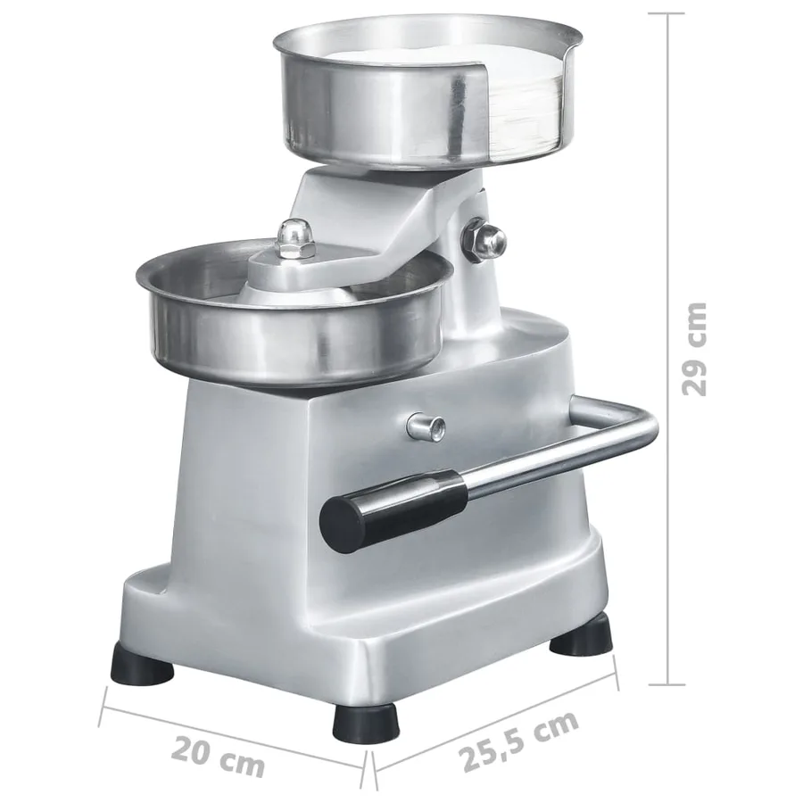 Presse à hamburger avec 500 feuilles de galettes Aluminium 13cm - 11