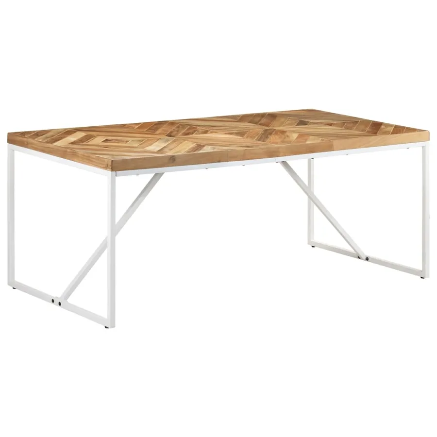 Table à manger 180x90x76 cm Bois massif d'acacia et de manguier - 8