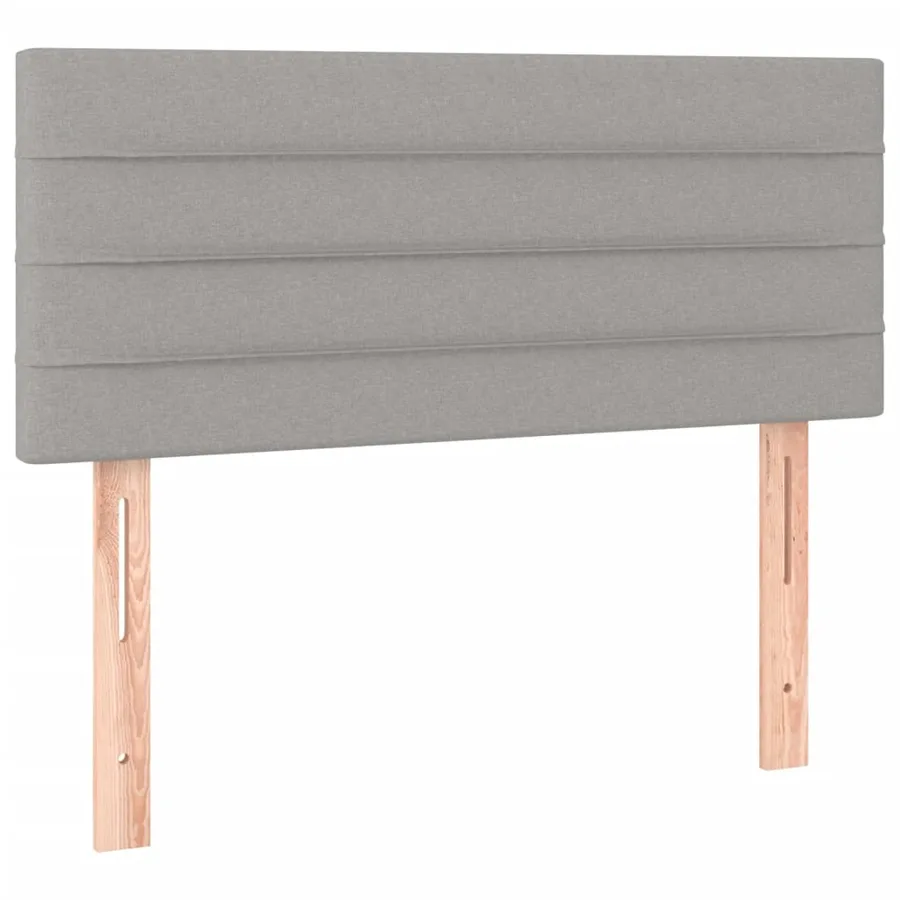 Sommier à lattes de lit avec matelas et LED Gris clair 90x190cm - 7