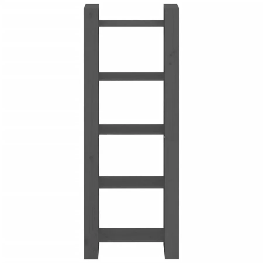 Bibliothèque/Séparateur de pièce Gris 60x35x160 cm Bois massif - 3