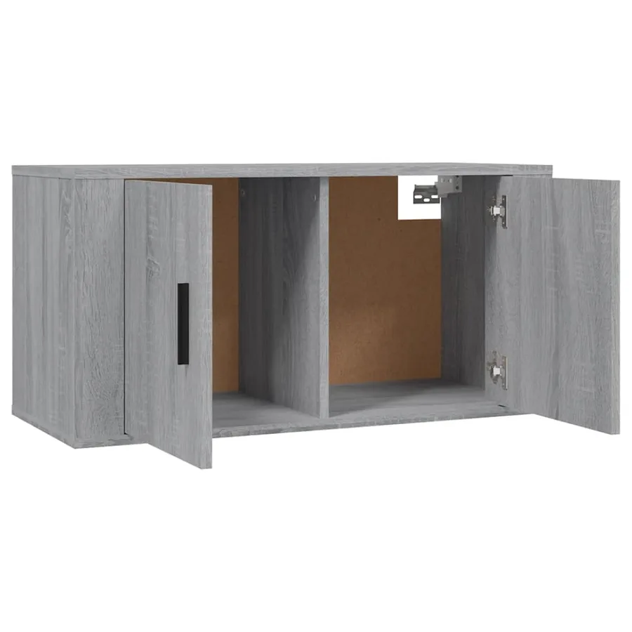 Meuble TV mural Sonoma gris 80x34,5x40 cm - 5