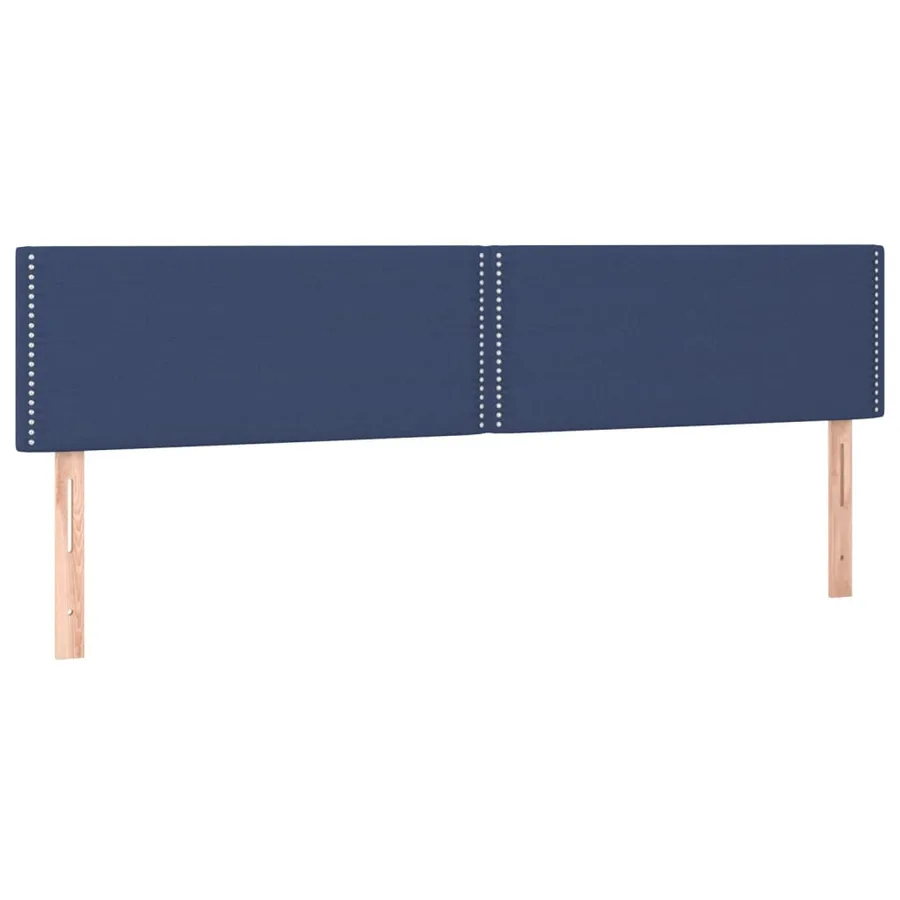 Sommier à lattes de lit avec matelas Bleu 200x200 cm Tissu - 6