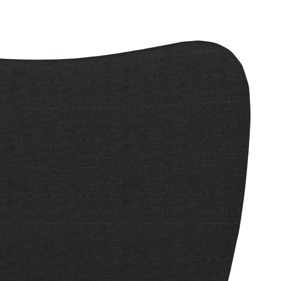 Chaises à manger lot de 2 noir tissu et similicuir - 7